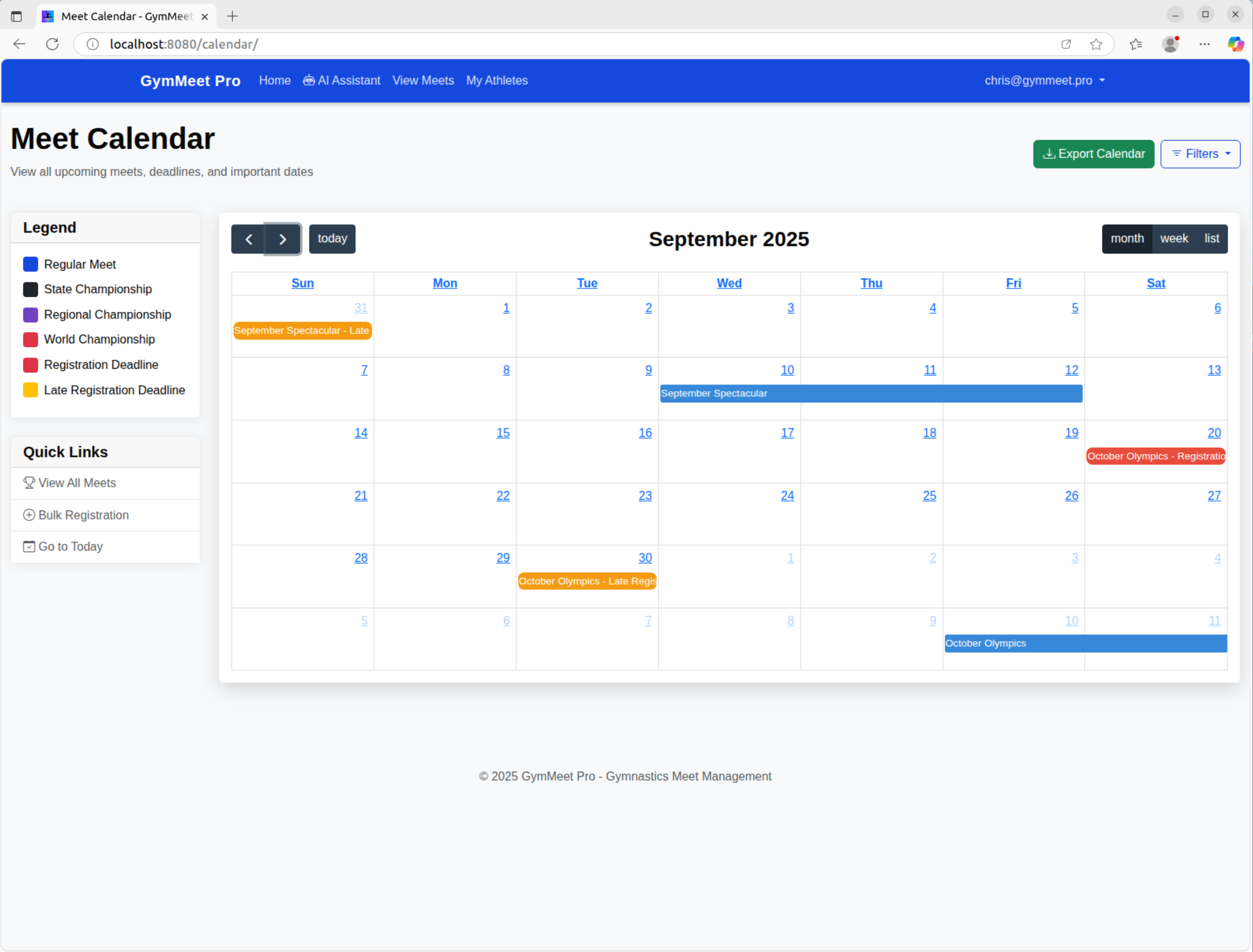 Meet calendar and scheduling